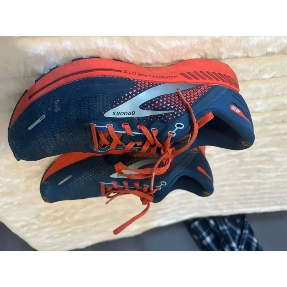 Brooks Adrenaline GTS 22 Men's Running Shoes Blue Orange Size 11